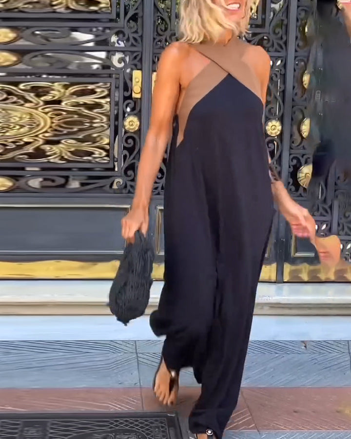 Murcia – Crossover Halter Maxi Dress