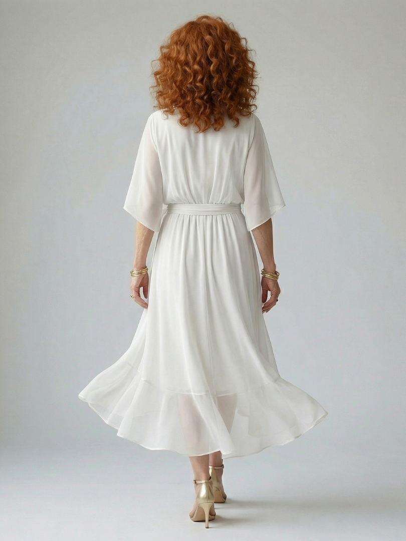 Elric | Light Midi Dress with Draping