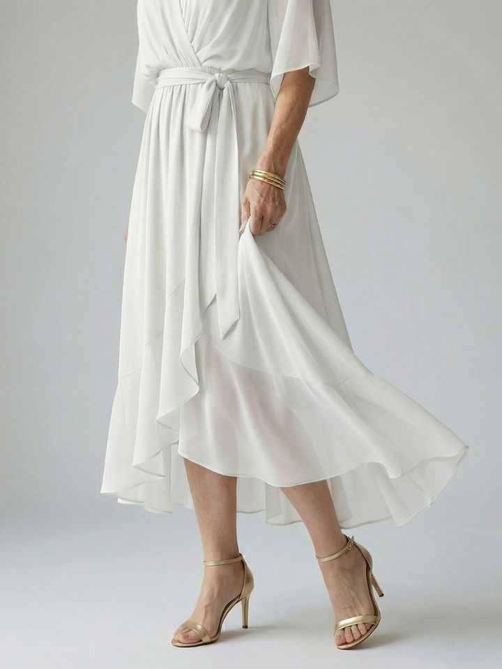 Elric | Light Midi Dress with Draping