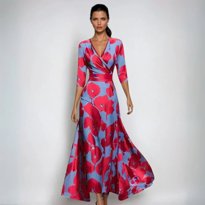Eliana™ | Elegant A-Line Floral Dress