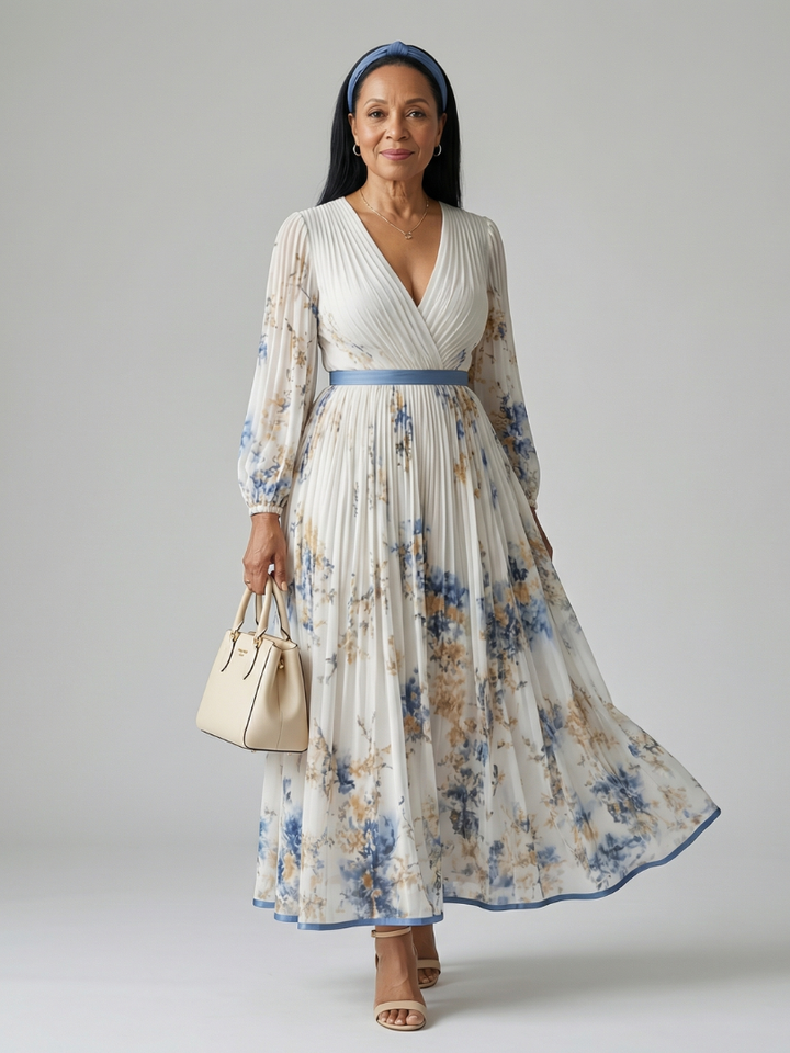 Rielle | Folding Wrap Midi Dress