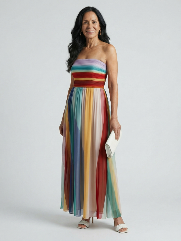 Serene | Maxi Dress with Light Stripes