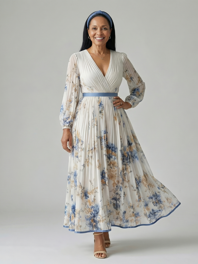 Rielle | Folding Wrap Midi Dress