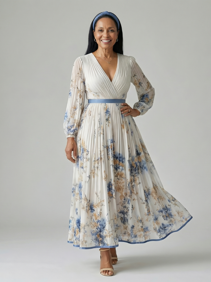 Rielle | Folding Wrap Midi Dress