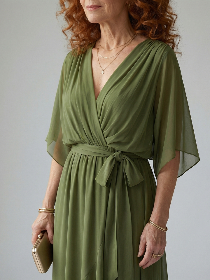 Elric | Light Midi Dress with Draping