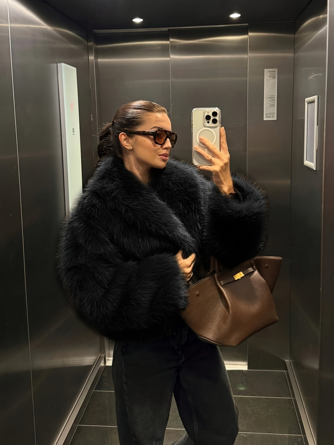 Plush Short Jacket for Women - Cozy Warmth