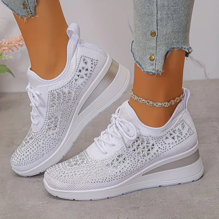 Maribel – Orthopaedic Trainers with Sparkling Rhinestones