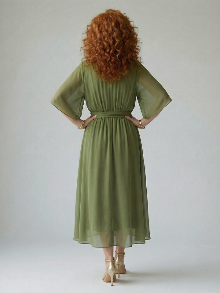 Elric | Light Midi Dress with Draping