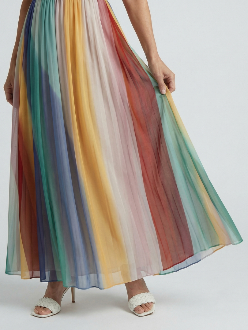 Serene | Maxi Dress with Light Stripes