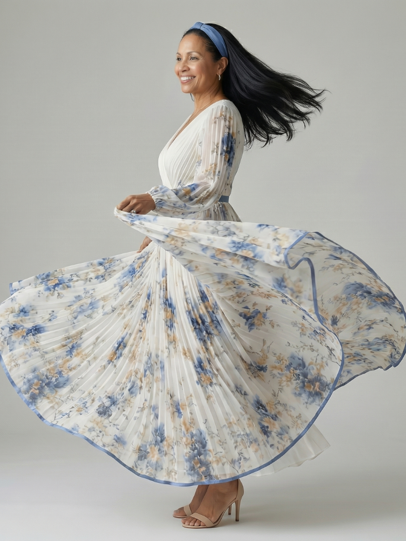 Rielle | Folding Wrap Midi Dress