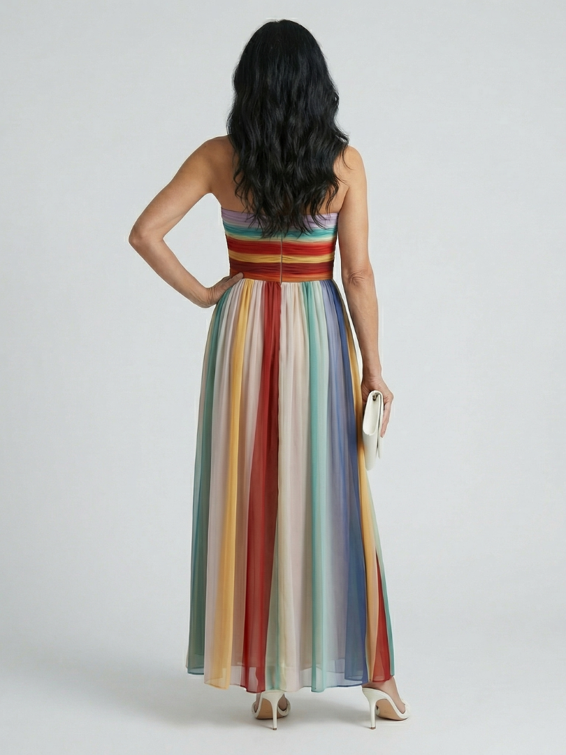 Serene | Maxi Dress with Light Stripes