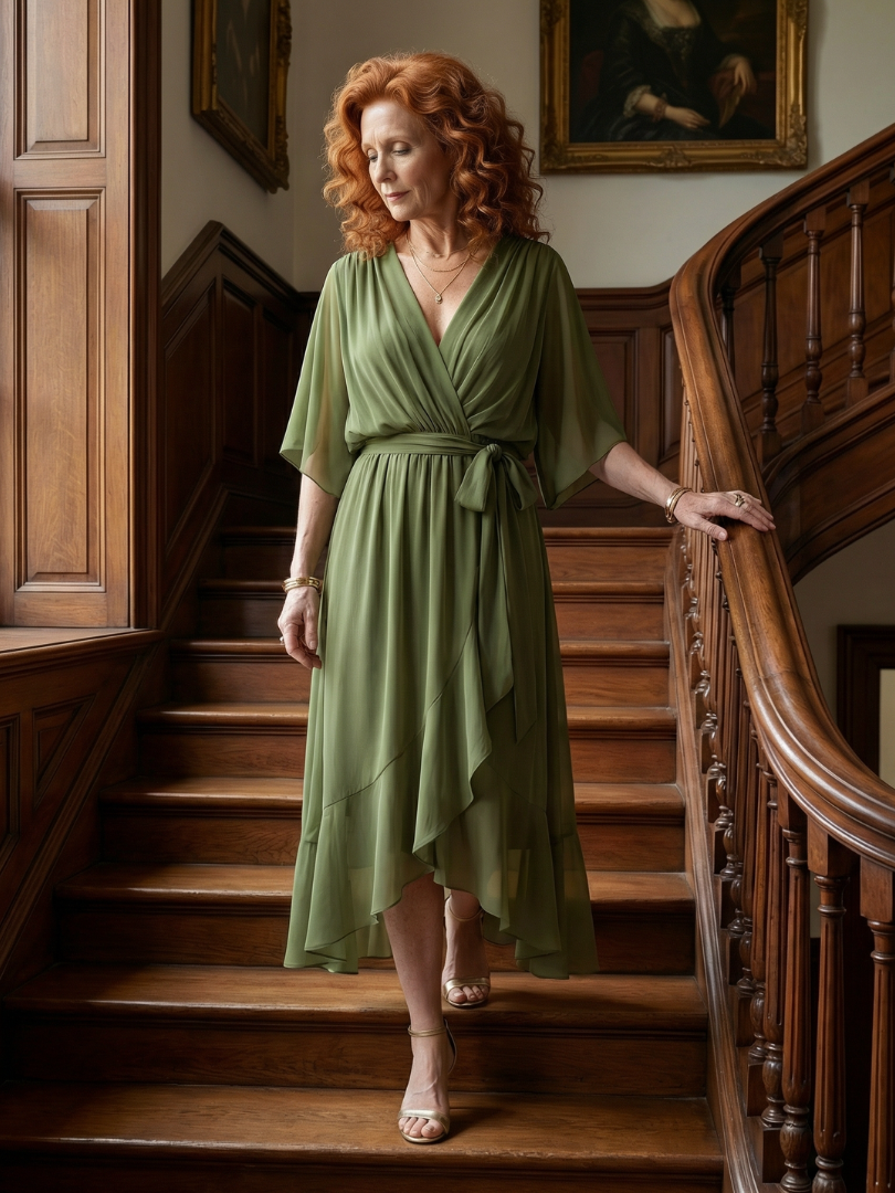Elric | Light Midi Dress with Draping
