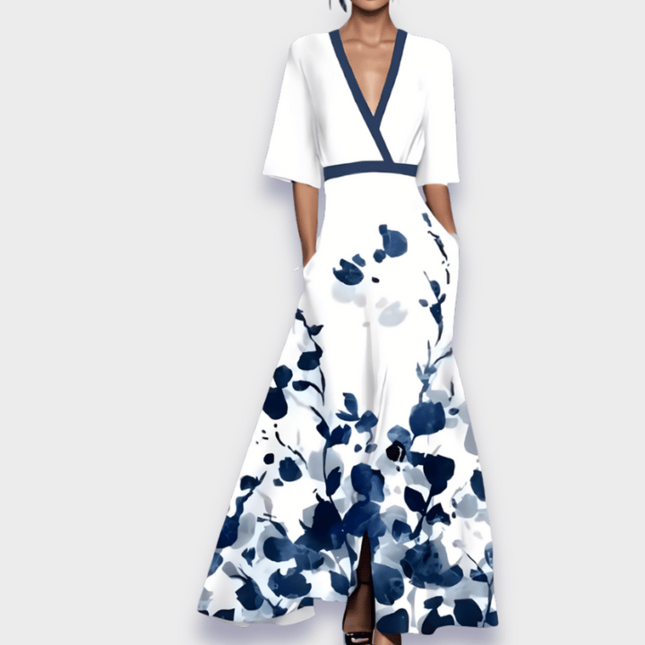 Eliana™ | Elegant A-Line Floral Dress