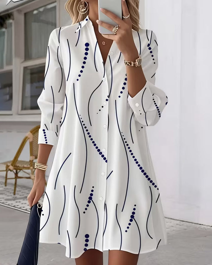Claudine™ — Elegant and Flowing Shirt Dress