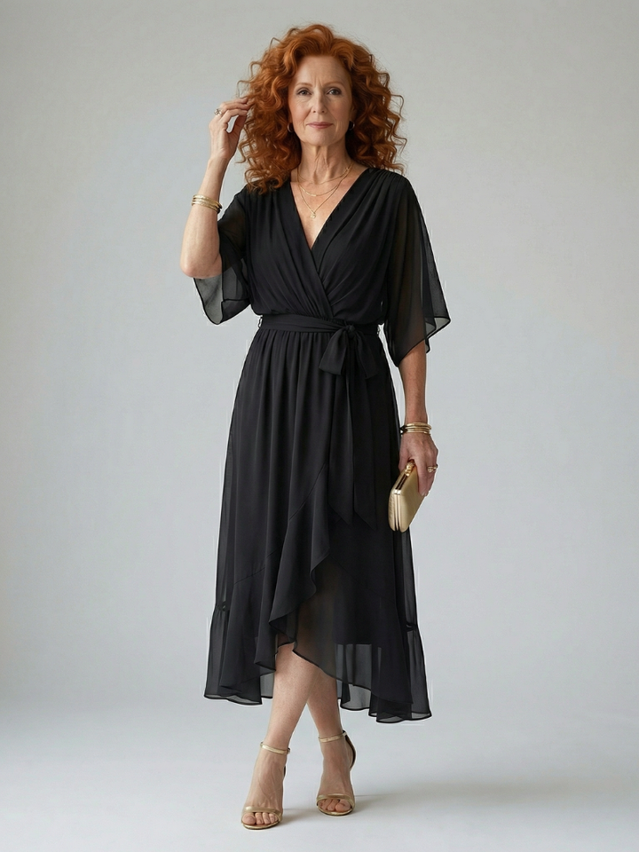 Elric | Light Midi Dress with Draping