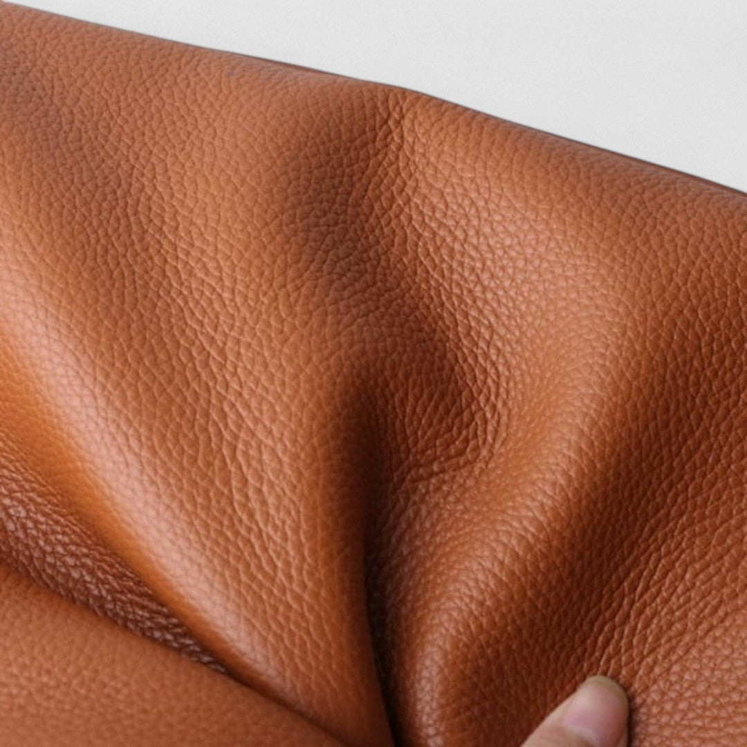 Fera - Solid Color Genuine Leather Crossbody Bag