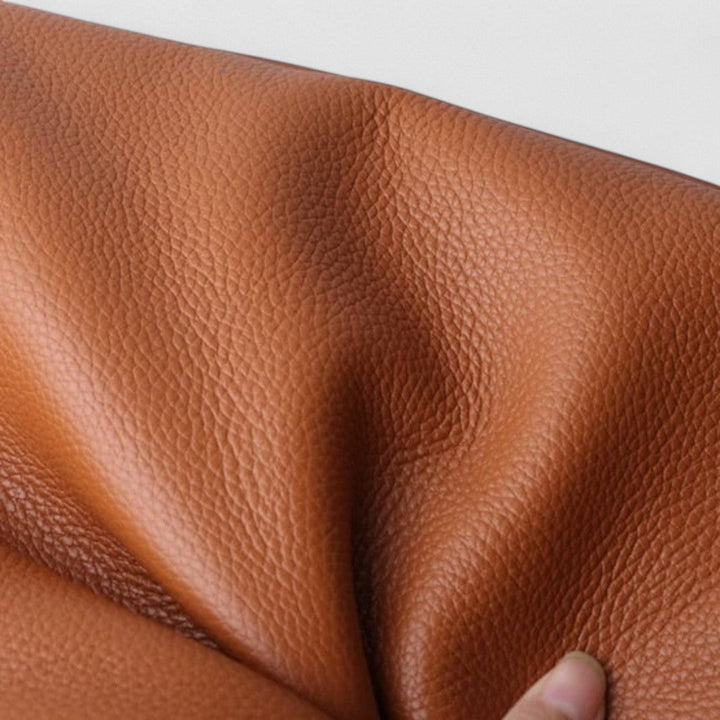 Fera - Solid Color Genuine Leather Crossbody Bag