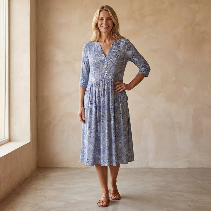 HARINA - Elegant Dress with V-Neck