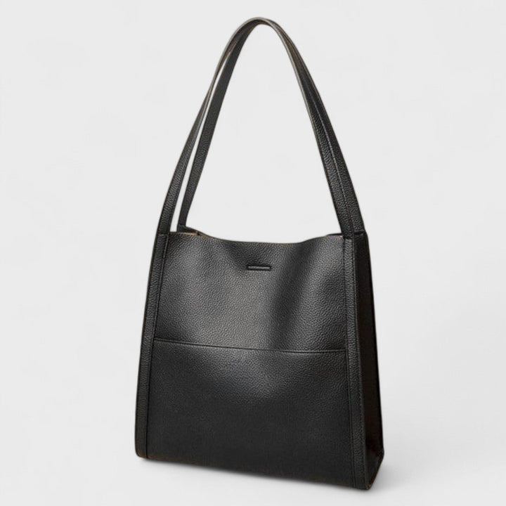Fera - Solid Color Genuine Leather Crossbody Bag