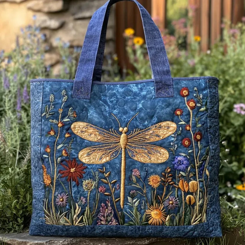 Artisan Tote - Golden Dragonfly