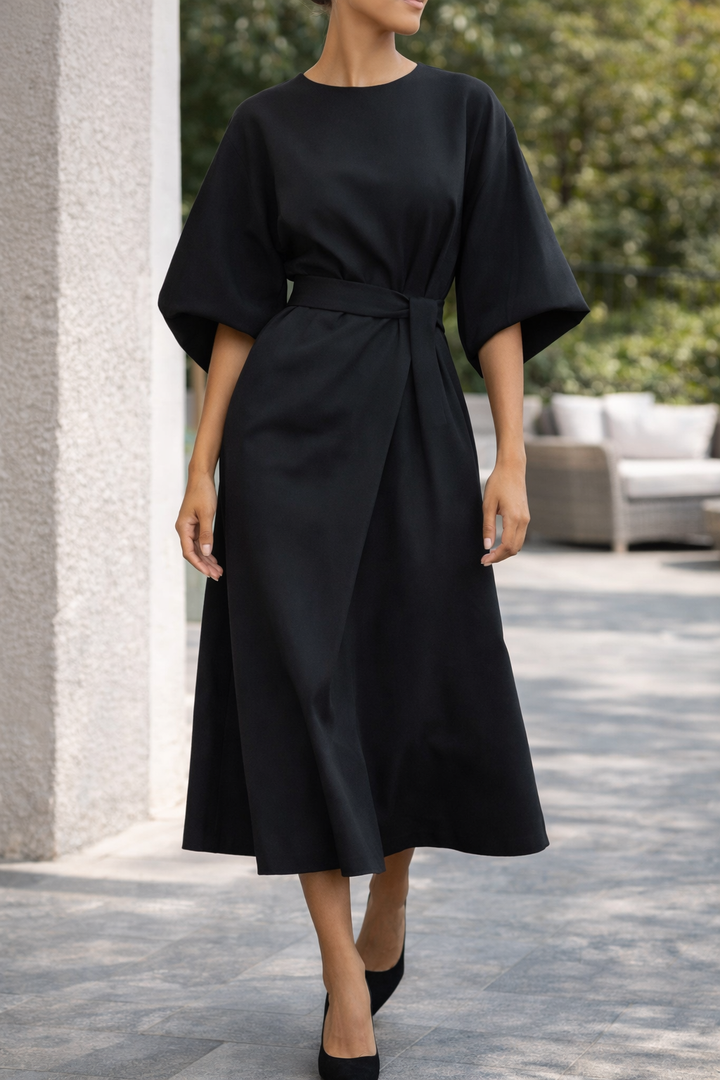 Beatrice™ | Women's Belted Midi Dress