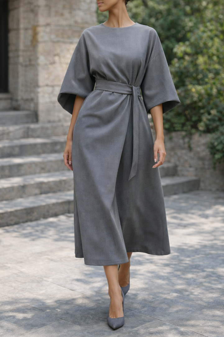 Beatrice™ | Women's Belted Midi Dress