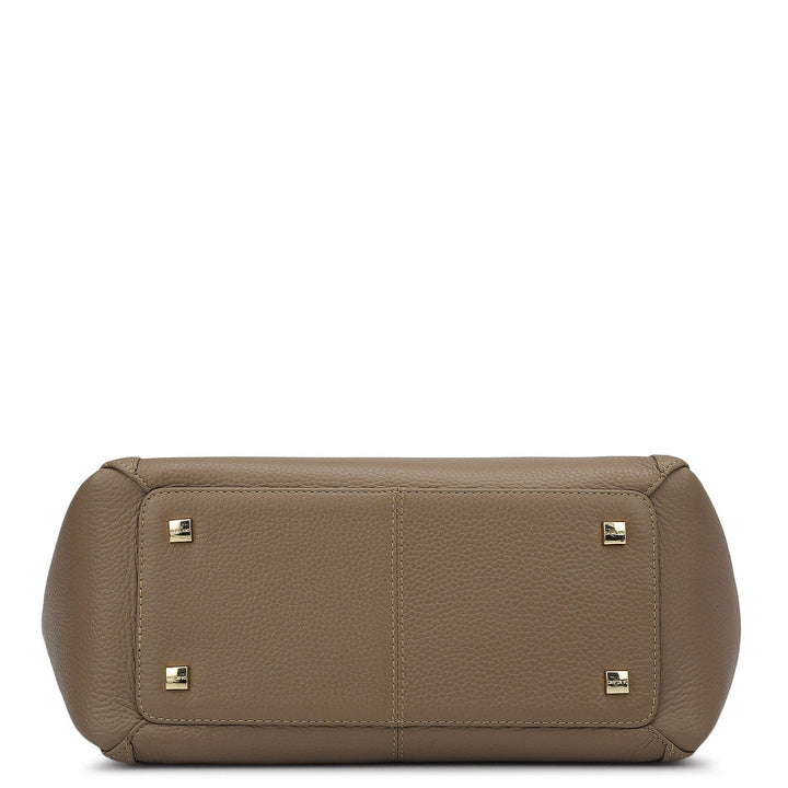 Élégance Paris - Classic Wax Leather Satchel Bag