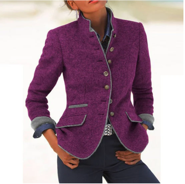 MADISON | ELEGANT CARDIGAN WITH HIGH COLLAR