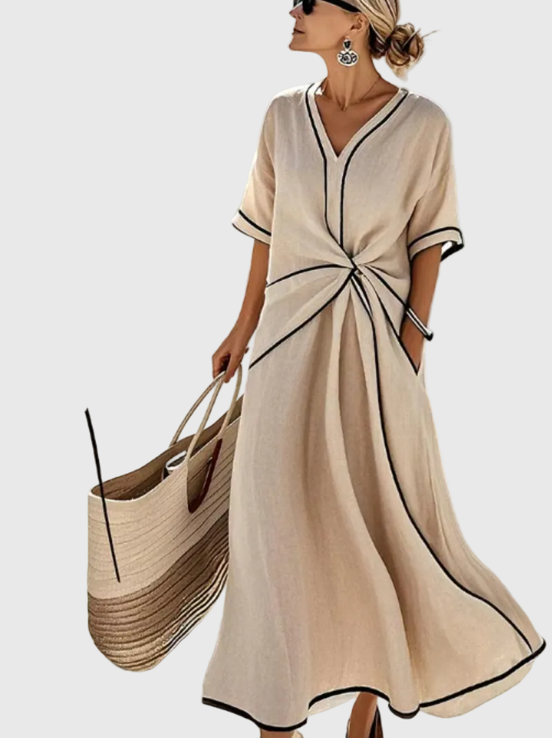 Helena | Draped Coast Maxi Dress