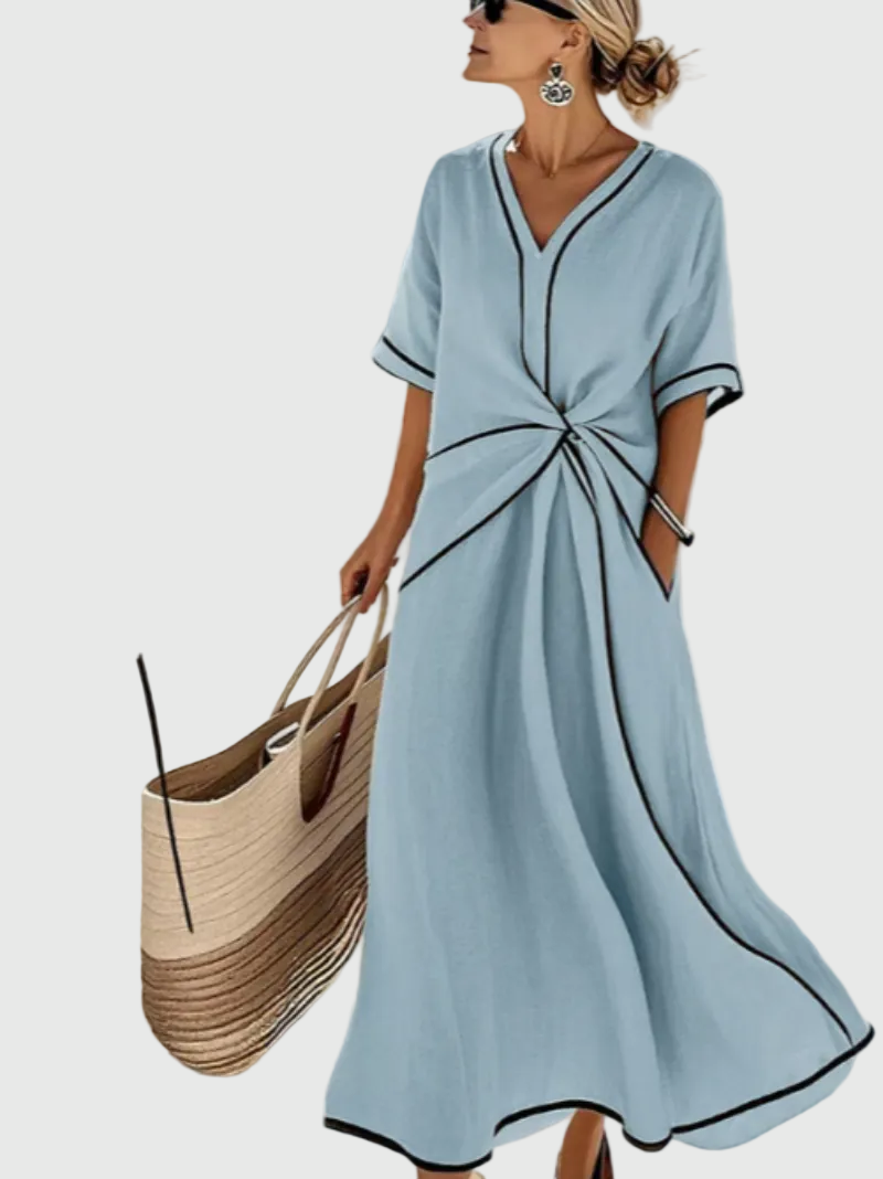 Helena | Draped Coast Maxi Dress