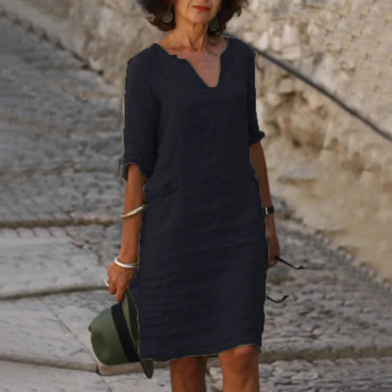 Mindy – Casual Cotton Vintage-Inspired Mini Dress