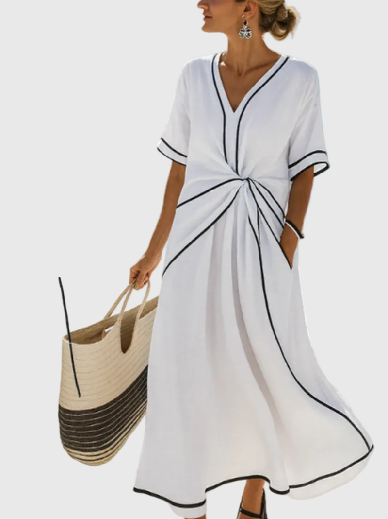 Helena | Draped Coast Maxi Dress