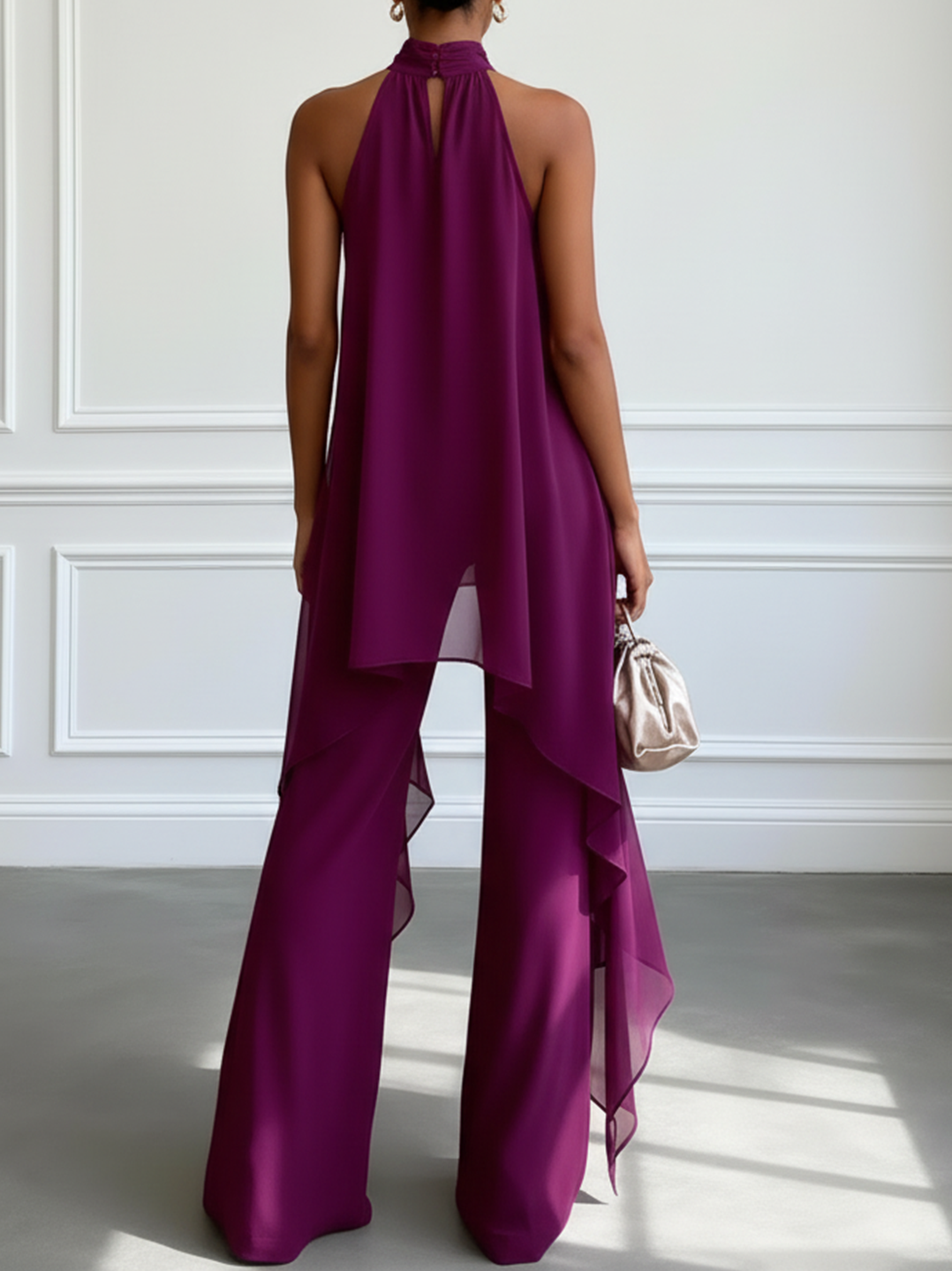 Viola | Elegant Halter Suit with Pants