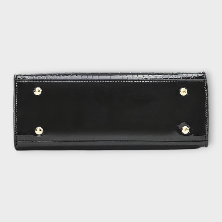 Maison Verdelle -  Shiny Crocodile Skin Pattern Handbag