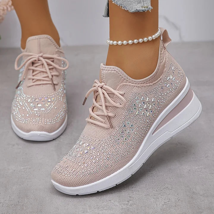 Maribel – Orthopaedic Trainers with Sparkling Rhinestones