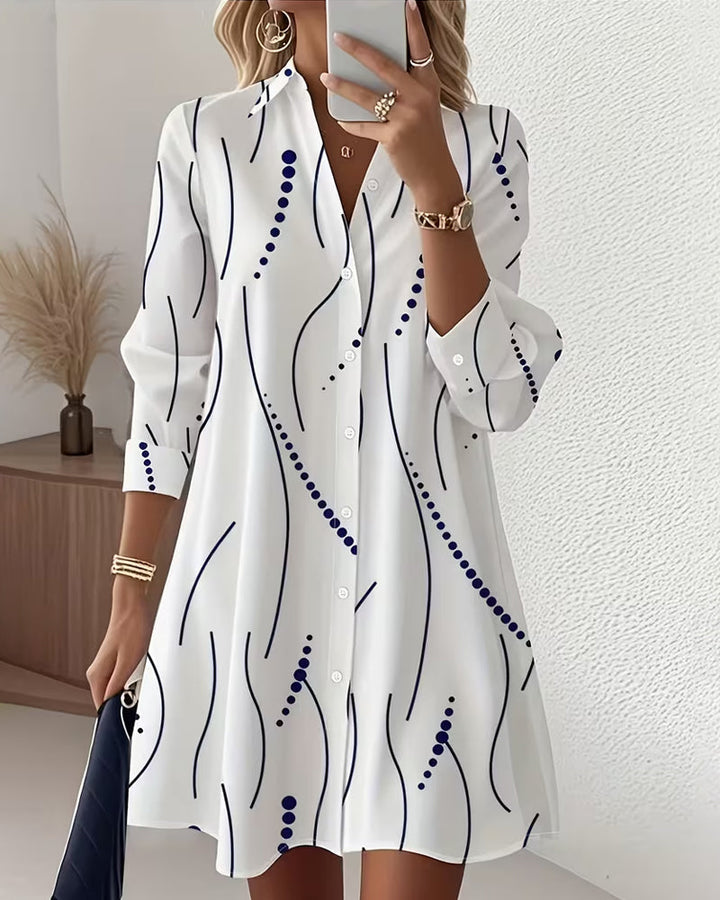Claudine™ — Elegant and Flowing Shirt Dress