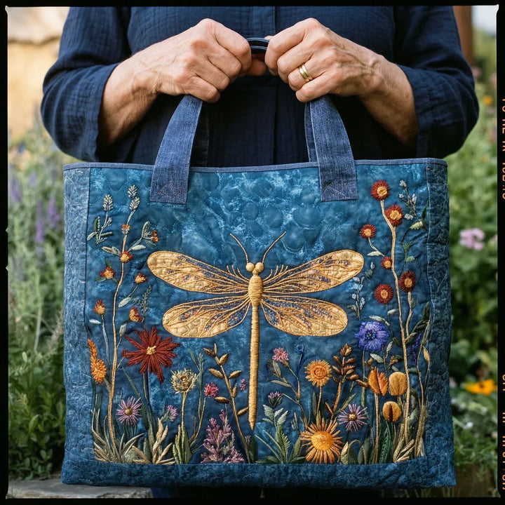 Artisan Tote - Golden Dragonfly
