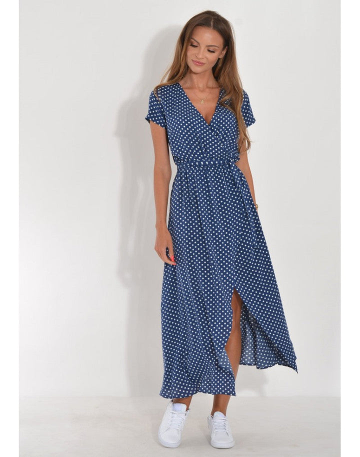 Tzahalit™ | Elegant Floral V Dress