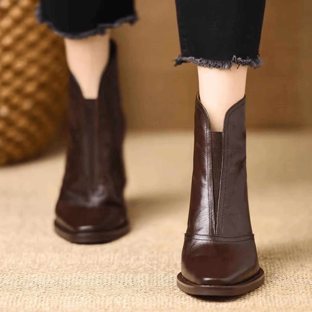 Rosalie™ | Luxury Mid-Heel Ankle Boots
