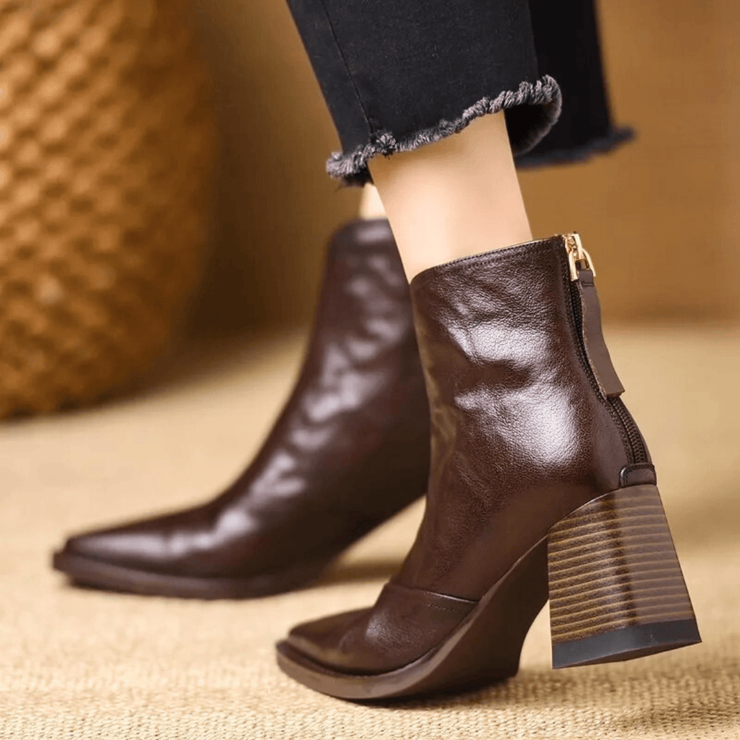 Rosalie™ | Luxury Mid-Heel Ankle Boots