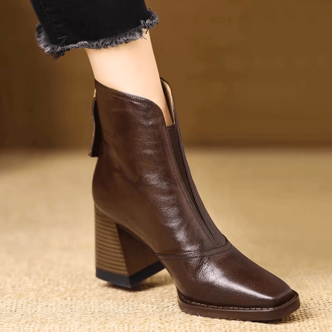 Rosalie™ | Luxury Mid-Heel Ankle Boots